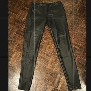 titika black pleather vegan leather pants